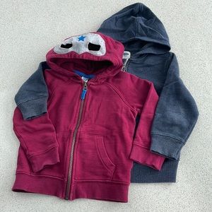 Hoody sweatshirts with zipper